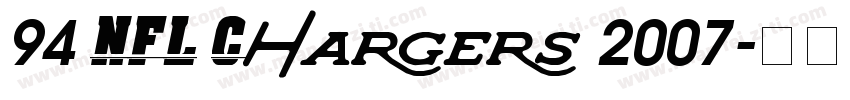 94 NFL Chargers 2007字体转换